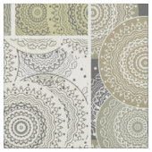 Patchwork Steppdecke Keramik Fliesen Kreise Mandal Stoff (Nahaufnahme)