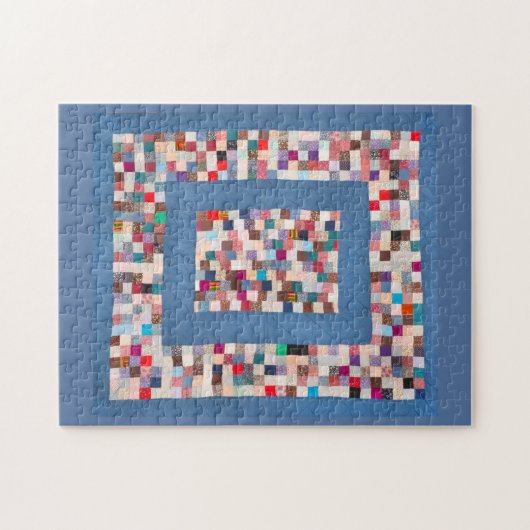 Patchwork-Steppdecke mit zwei Grenzen Puzzle (Horizontal)