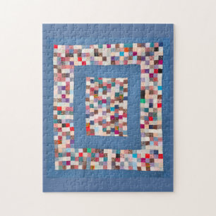 Patchwork-Steppdecke mit zwei Grenzen Puzzle