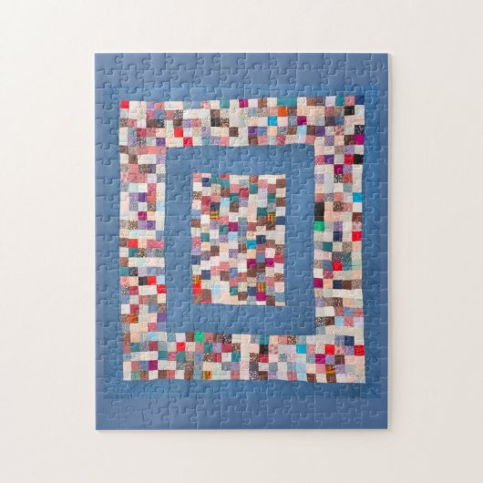 Patchwork-Steppdecke mit zwei Grenzen Puzzle (Vertikal)