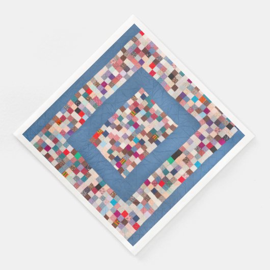 Patchwork-Steppdecke mit zwei Grenzen Serviette (Ecke)