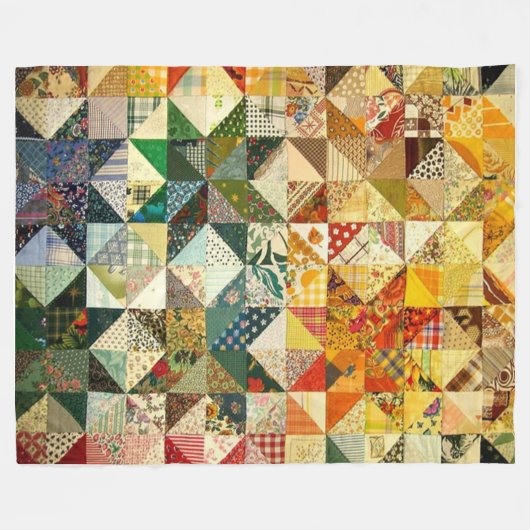 PATCHWORK-STEPPDECKE (simuliert) Fleece-Decken Fleecedecke (Vorderseite (Horizontal))