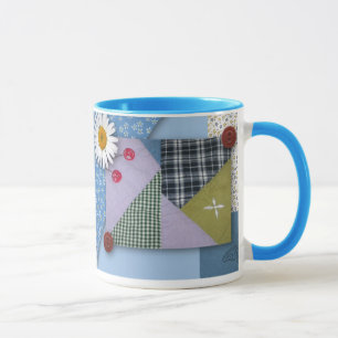 Patchwork-Steppdecken-Blick-Tasse Tasse