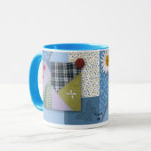 Patchwork-Steppdecken-Blick-Tasse Tasse (Vorderseite Links)