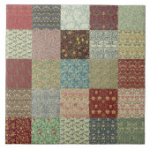 Patchwork-Steppdecken-Keramiken Williams Morris Fliese (Vorderseite)