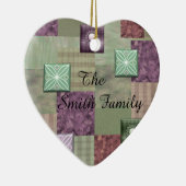 Patchwork-Steppdecken-Verzierung Keramik Ornament (Rechts)