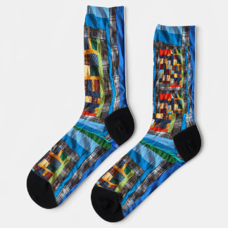 Patchwork Steppsocken nördlich von 60. Socken