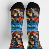Patchwork Steppsocken nördlich von 60. Socken (Oben)