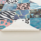 Patchwork-Stil, Aquarellmuster. Sherpadecke (3/4)