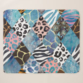 Patchwork-Stil, Aquarellmuster. Sherpadecke (Vorderseite (Horizontal))