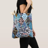 Patchwork-Stil, Aquarellmuster. Tasche (Von Nahem)