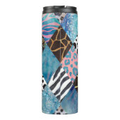 Patchwork-Stil, Aquarellmuster. Thermosbecher (Rückseite)