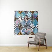 Patchwork-Stil, Aquarellmuster. Wandteppich (Beispiel)