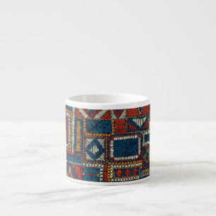 Patchwork-Stil Stickerei Vintage-Druck Espressotasse