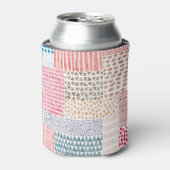Patchwork-Stil Süßes Doodle-Muster Dosenkühler (Kanne Vorderseite)