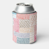 Patchwork-Stil Süßes Doodle-Muster Dosenkühler (Kanne Rückseite)