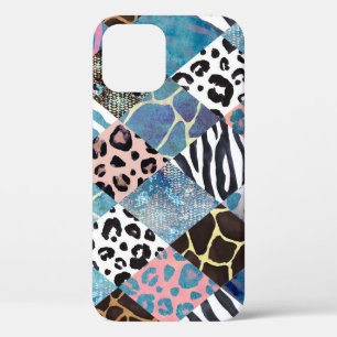 Patchwork-Stil, Wasserfarben-Collage-Muster. Case-Mate iPhone Hülle