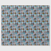 Patchwork-Stil, Wasserfarben-Collage-Muster. Geschenkpapier (Flach)