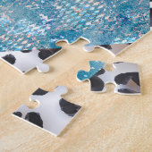 Patchwork-Stil, Wasserfarben-Collage-Muster. Puzzle (Seite)