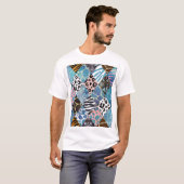 Patchwork-Stil, Wasserfarben-Collage-Muster. T-Shirt (Vorne ganz)