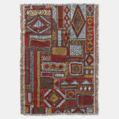 Patchwork Style bestickt Ethnic Print Decke (Vorderseite Vertikal)