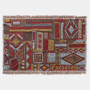Patchwork Style bestickt Ethnic Print Decke