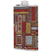 Patchwork Style bestickt Ethnic Print Flachmann (Links)