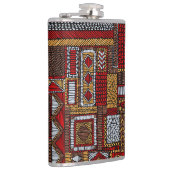 Patchwork Style bestickt Ethnic Print Flachmann (Rechts)