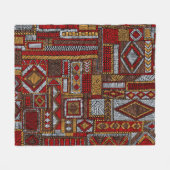 Patchwork Style bestickt Ethnic Print Fleecedecke (Vorderseite (Horizontal))