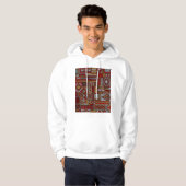 Patchwork Style bestickt Ethnic Print Hoodie (Vorne ganz)