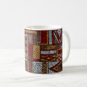 Patchwork Style bestickt Ethnic Print Kaffeetasse (VorderseiteRechts)