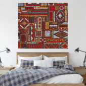 Patchwork Style bestickt Ethnic Print Leinwanddruck (Insitu (Schlafzimmer))