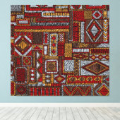 Patchwork Style bestickt Ethnic Print Leinwanddruck (Insitu (Holzboden))