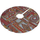 Patchwork Style bestickt Ethnic Print Polyester Weihnachtsbaumdecke (Schrägansicht)