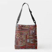 Patchwork Style bestickt Ethnic Print Tragetaschen Mit Langen Trägern (Rückseite)