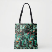 Patchwork Style Cactus Tote Bag Tasche (Vorderseite)