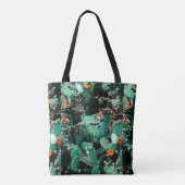 Patchwork Style Cactus Tote Bag Tasche (Rückseite)