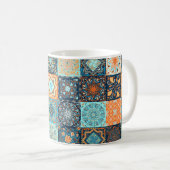 Patchwork Style. Nahtloses Muster aus 16 dekorativ Kaffeetasse (VorderseiteRechts)