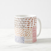 Patchwork Style Niedlich Doodle Muster Kaffeetasse (VorderseiteRechts)