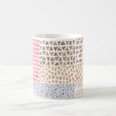 Patchwork Style Niedlich Doodle Muster Kaffeetasse (Mittel)