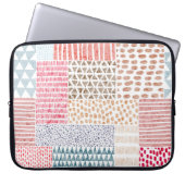 Patchwork Style Niedlich Doodle Muster Laptopschutzhülle (Vorderseite)