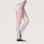 Patchwork Style Niedlich Doodle Muster Leggings (Rechts)