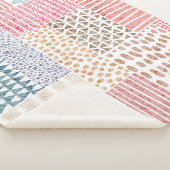 Patchwork Style Niedlich Doodle Muster Sherpadecke (3/4)