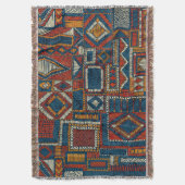 Patchwork Style Stilbestickt Vintag Decke (Vorderseite Vertikal)