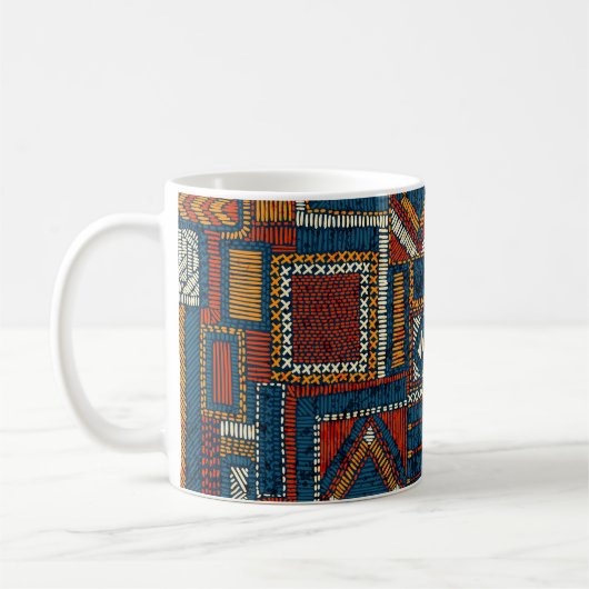 Patchwork Style Stilbestickt Vintag Kaffeetasse (Links)
