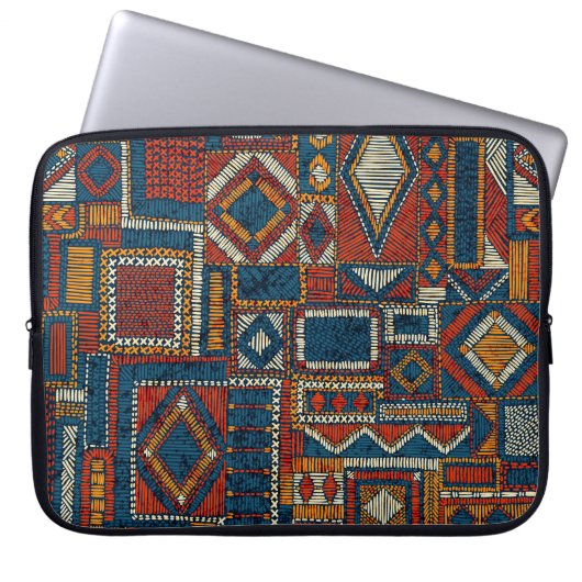 Patchwork Style Stilbestickt Vintag Laptopschutzhülle (Vorderseite)