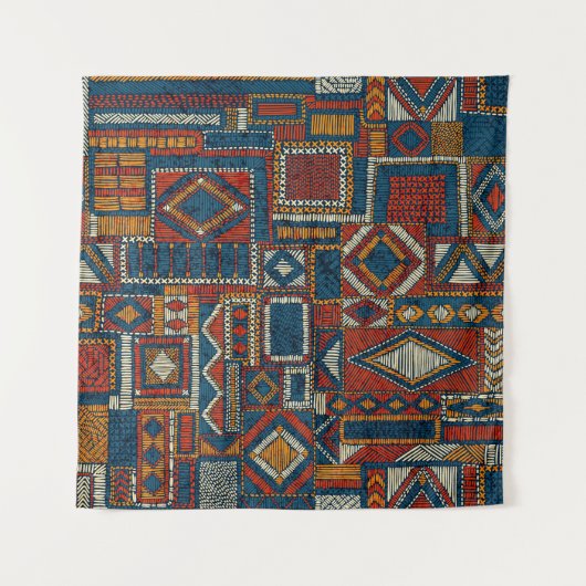 Patchwork Style Stilbestickt Vintag Wandteppich (Vorderseite (Horizontal))