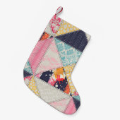 Patchwork Style: Vielseitiges Nahtloses Design. Kleiner Weihnachtsstrumpf (Vorderansicht (hängend))