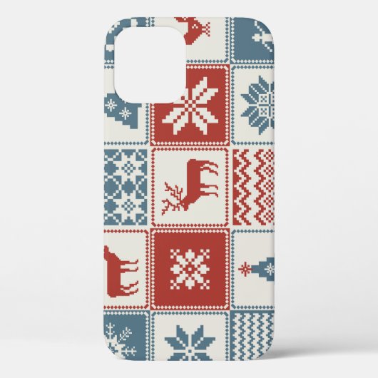 Patchwork Style: Weihnachts-Ziermuster Case-Mate iPhone Hülle (Rückseite)