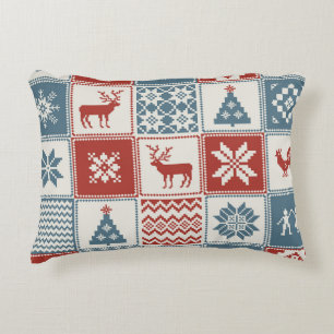 Patchwork Style: Weihnachts-Ziermuster Dekokissen